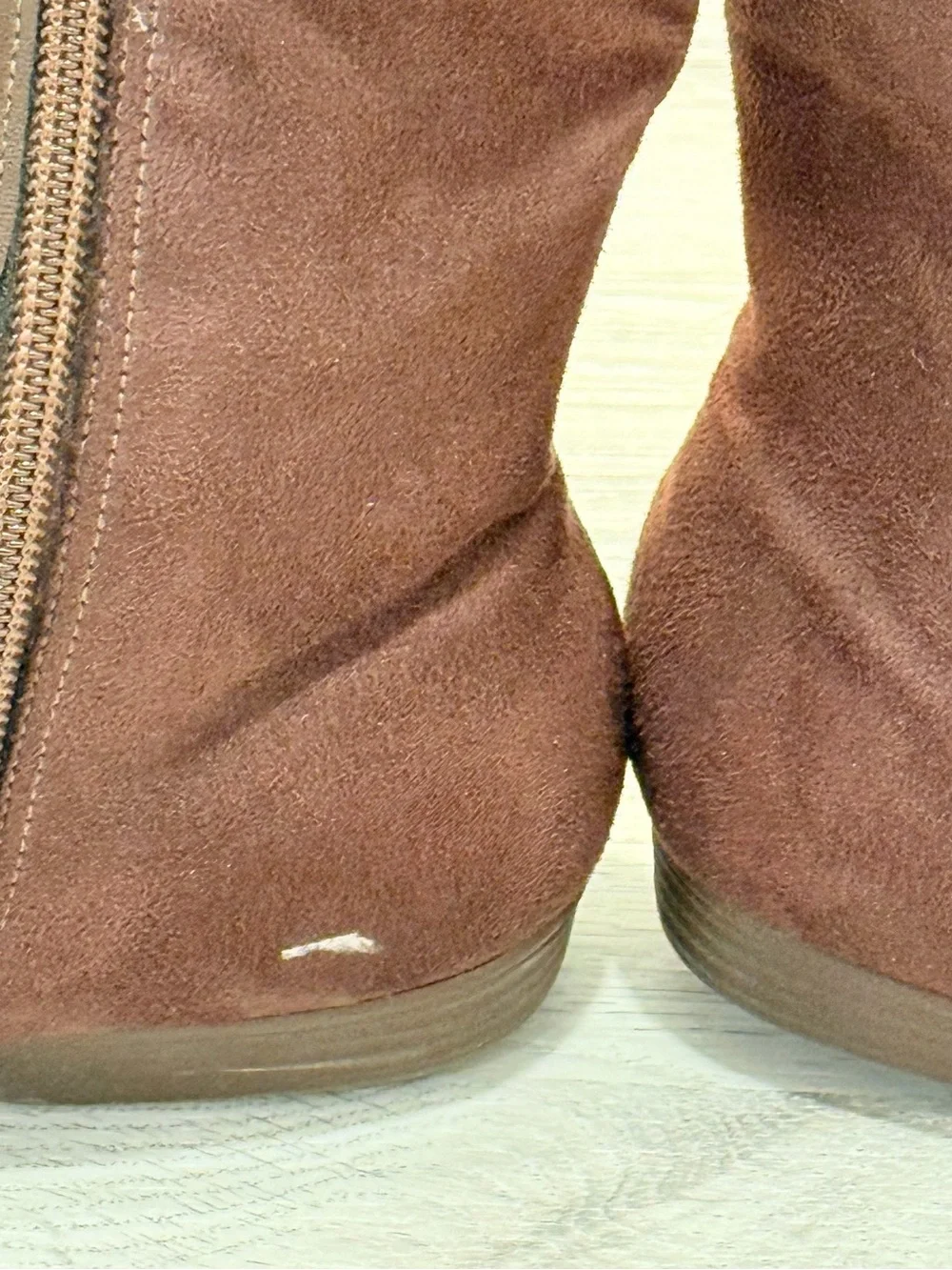 EUC Piccadilly Fashion Brown Over-the-Knee Mixed-Media Boots Size 6